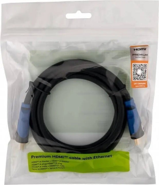 Premium High Speed HDMI ™ - kabel met ethernet, verguld 2 M - Networkdiscount.com