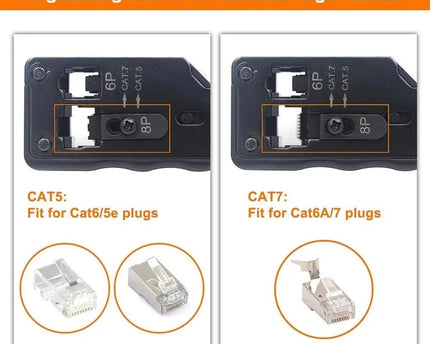 Professionele krimptang voor RJ45, RJ11 en RJ12 connectoren - Networkdiscount.com