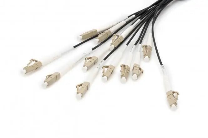 Reeds geassembleerde, 100 M universele breakout glasvezelkabel, multimode OM4, 12 vezels, LC/UPC - LC/UPC - Networkdiscount.com