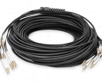 Reeds geassembleerde, 50 M universele breakout glasvezelkabel, multimode OM4, 12 vezels, LC/UPC - LC/UPC - Networkdiscount.com