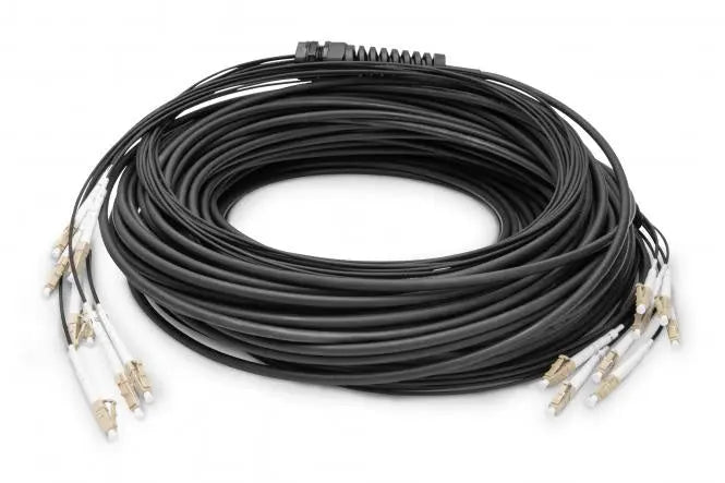 Reeds geassembleerde, 50 M universele breakout glasvezelkabel, multimode OM4, 8 vezels, LC/UPC - LC/UPC - Networkdiscount.com