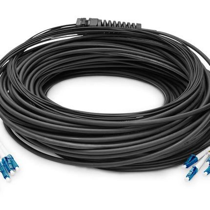 Reeds geassembleerde, 50 M universele breakout glasvezelkabel, singlemode OS2, 12 vezels, LC/UPC - LC/UPC - Networkdiscount.com