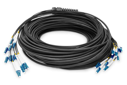 Reeds geassembleerde, 50 M universele breakout glasvezelkabel, singlemode OS2, 12 vezels, LC/UPC - LC/UPC - Networkdiscount.com