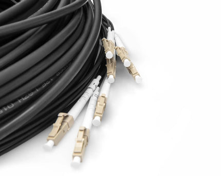 Reeds geassembleerde, 75 M universele breakout glasvezelkabel, multimode OM4, 8 vezels, LC/UPC - LC/UPC - Networkdiscount.com