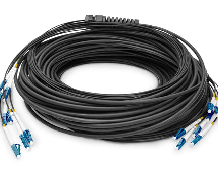 Reeds geassembleerde, 75 M universele breakout glasvezelkabel, singlemode OS2, 8 vezels, LC/UPC - LC/UPC - Networkdiscount.com