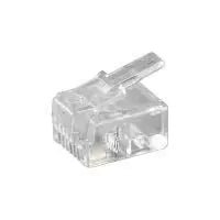 RJ11 Connector - 4 pol. - Unshielded 10 stuks - Networkdiscount.com