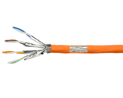 S/FTP CAT7 1000MHz stug 500M 100% koper halogeenvrij oranje - Networkdiscount.com