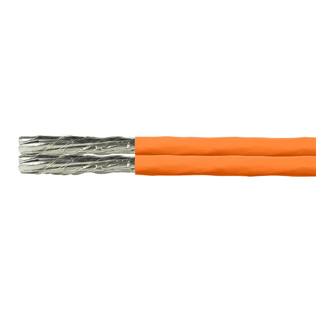 S/FTP CAT7 duplex netwerkkabel stug 50M 100% koper oranje - Networkdiscount.com