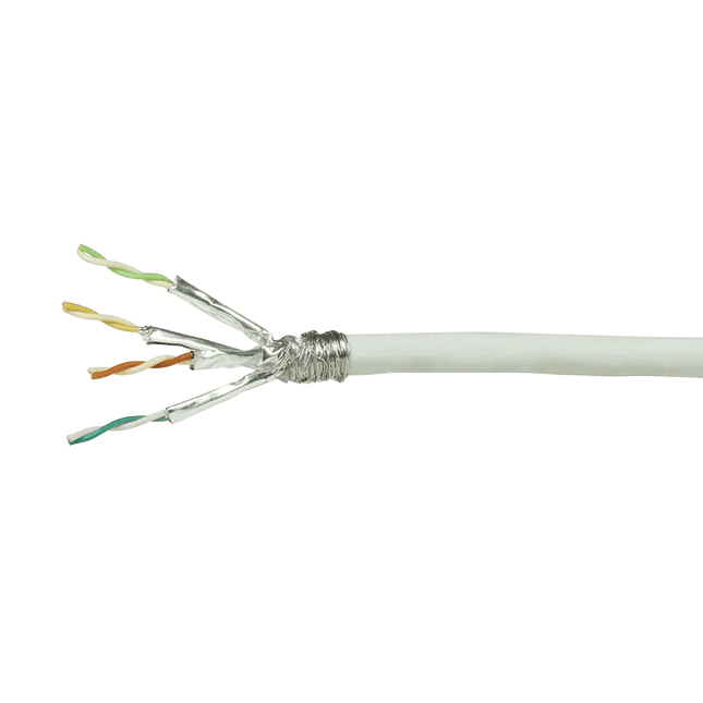 S/FTP CAT7 stug 100M 100% koper wit - Networkdiscount.com