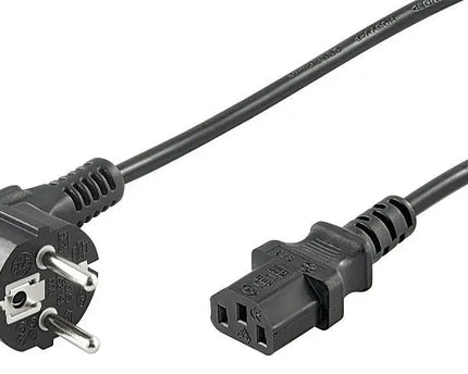 Stroomkabel CEE 7/7 haaks (male) naar C13 (female) 3 M zwart - Networkdiscount.com