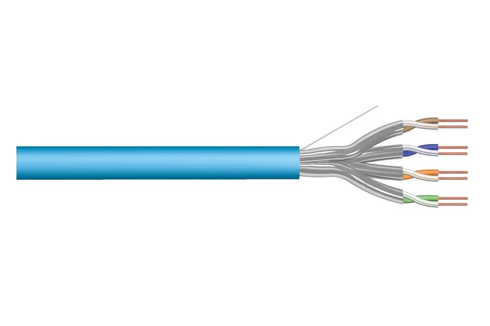 U/FTP CAT6a netwerkkabel stug 100M blauw 100% koper - Networkdiscount.com