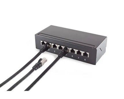 U/FTP CAT7 0.25M plat zwart 100% koper - Networkdiscount.com