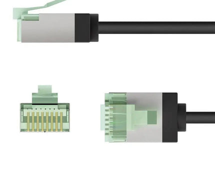 Ultraflexibele 0,25M CAT 8.1 - patchkabel, slank, U/FTP, zwart - Networkdiscount.com