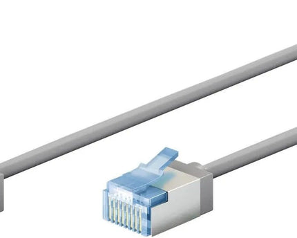 Ultraflexibele 0,50 M CAT 6A - patchkabel, slank, U/FTP, grijs - Networkdiscount.com