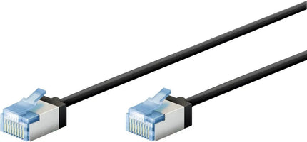 Ultraflexibele 10 M CAT 6A - patchkabel, slank, U/FTP, zwart - Networkdiscount.com