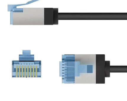 Ultraflexibele 5 M CAT 6A - patchkabel, slank, U/FTP, zwart - Networkdiscount.com