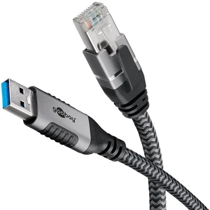 USB - A 3.0 naar RJ45 Ethernet kabel 15M - zwart - Networkdiscount.com