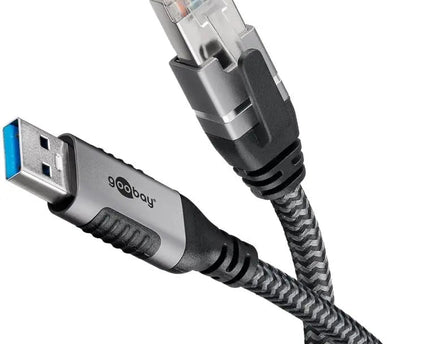 USB - A 3.0 naar RJ45 Ethernet kabel 2M - zwart - Networkdiscount.com