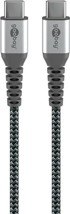 USB - C naar USB - C 0.5M textielkabel met metalen stekkers - Networkdiscount.com
