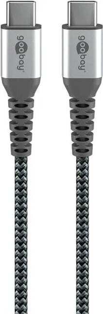 USB - C naar USB - C 1M textielkabel met metalen stekkers - Networkdiscount.com