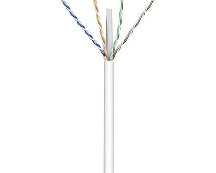 UTP CAT6 netwerk kabel stug 100M CCA Wit - Networkdiscount.com