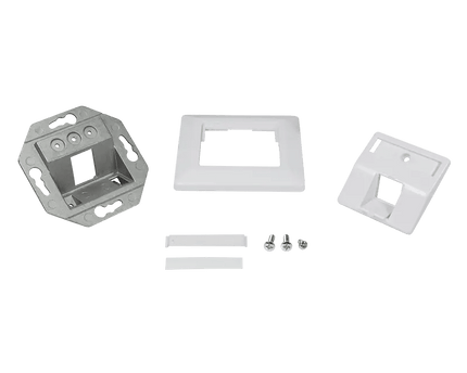 Wandcontactdoos voor 1 Keystone RAL9003 - Networkdiscount.com