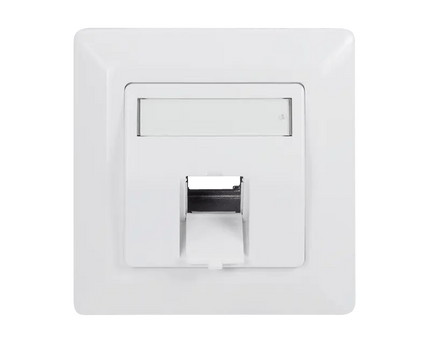 Wandcontactdoos voor 1 Keystone RAL9003 - Networkdiscount.com