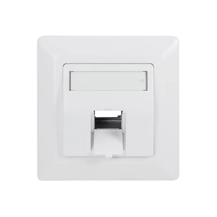 Wandcontactdoos voor 1 Keystone RAL9003 - Networkdiscount.com