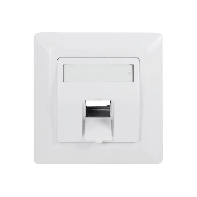Wandcontactdoos voor 1 Keystone RAL9003 - Networkdiscount.com