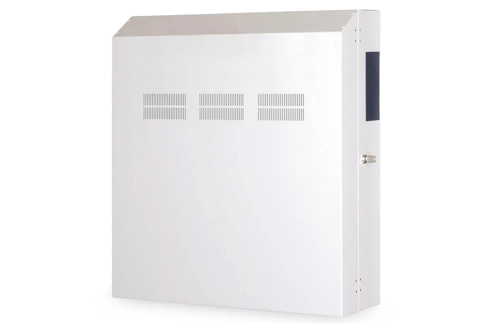 Wandkast, slank 800x640x220 mm, 4U verticaal, kleur grijs (RAL 7035) - Networkdiscount.com