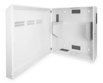 Wandkast, slank 800x640x309 mm, 6U verticaal, kleur grijs (RAL 7035) - Networkdiscount.com