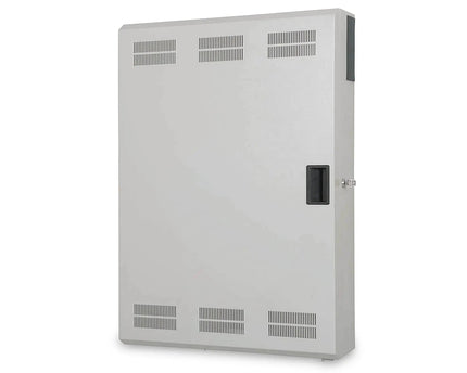 Wandkast, slank, 900x600x200 mm 3U horizontaal en 3U verticaal, grijs (RAL 7035) - Networkdiscount.com